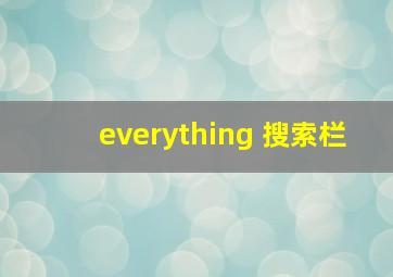 everything 搜索栏